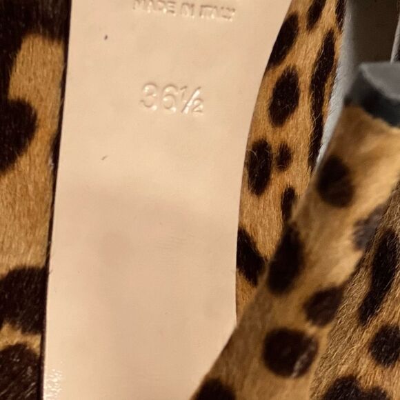 Miu Miu Leopard Print Ankle Bootie Brown Black High Heel 6 1/2 - Picture 3 of 11